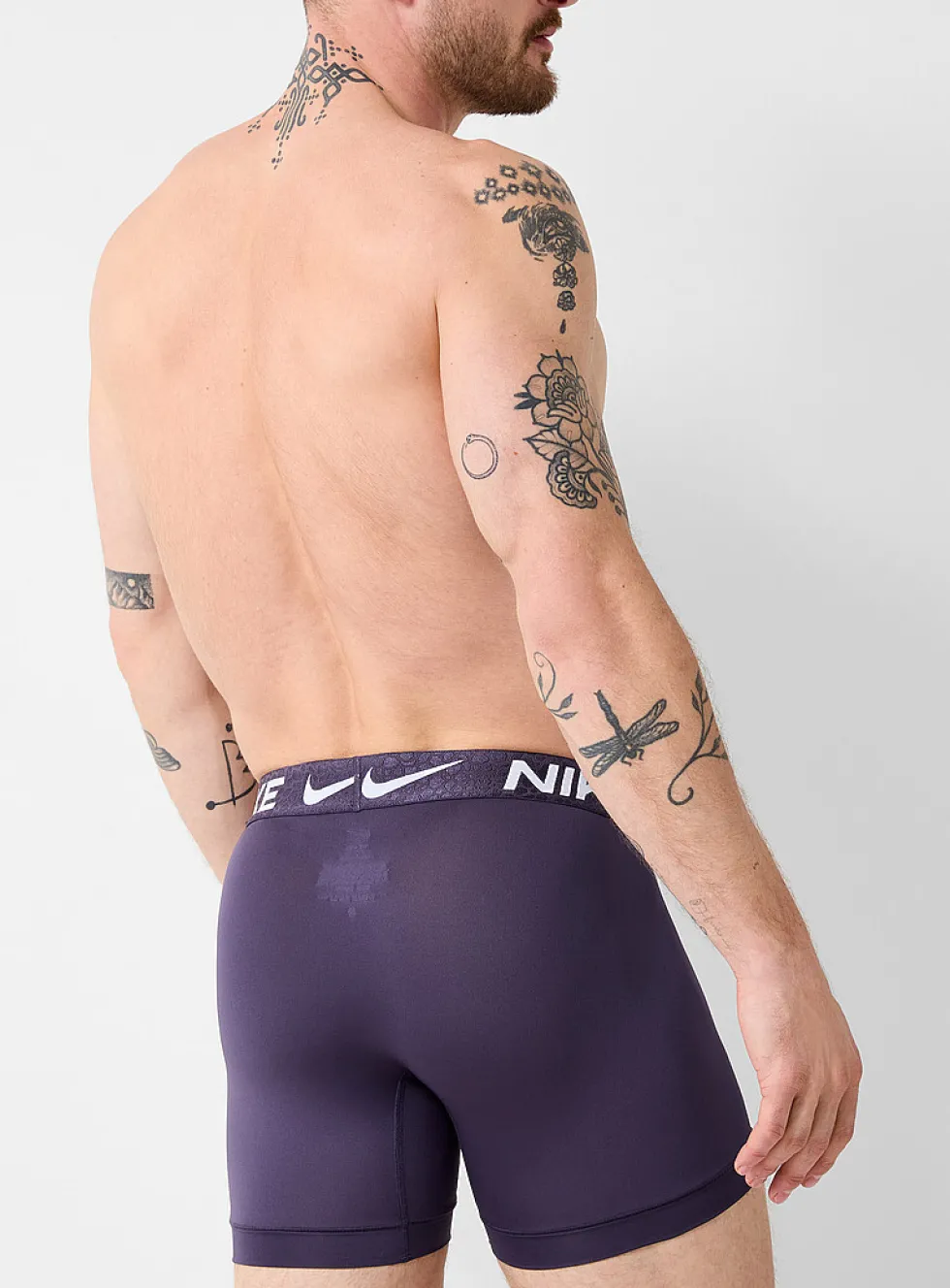6" black/mauve/red boxer briefs