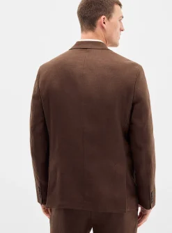 100% linen chocolate blazer