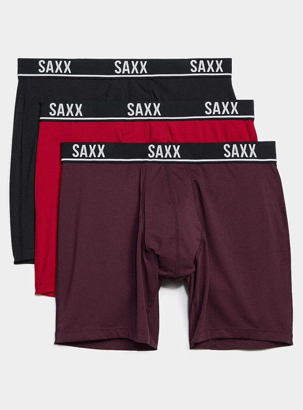 6" solid micro-perforated boxer briefs