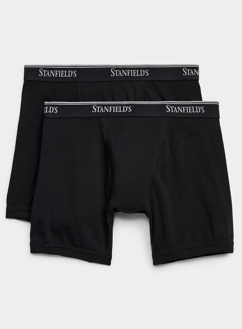6" ultra-comfortable solid boxer briefs