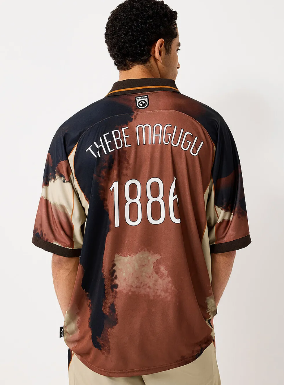 Abstract earth soccer jersey