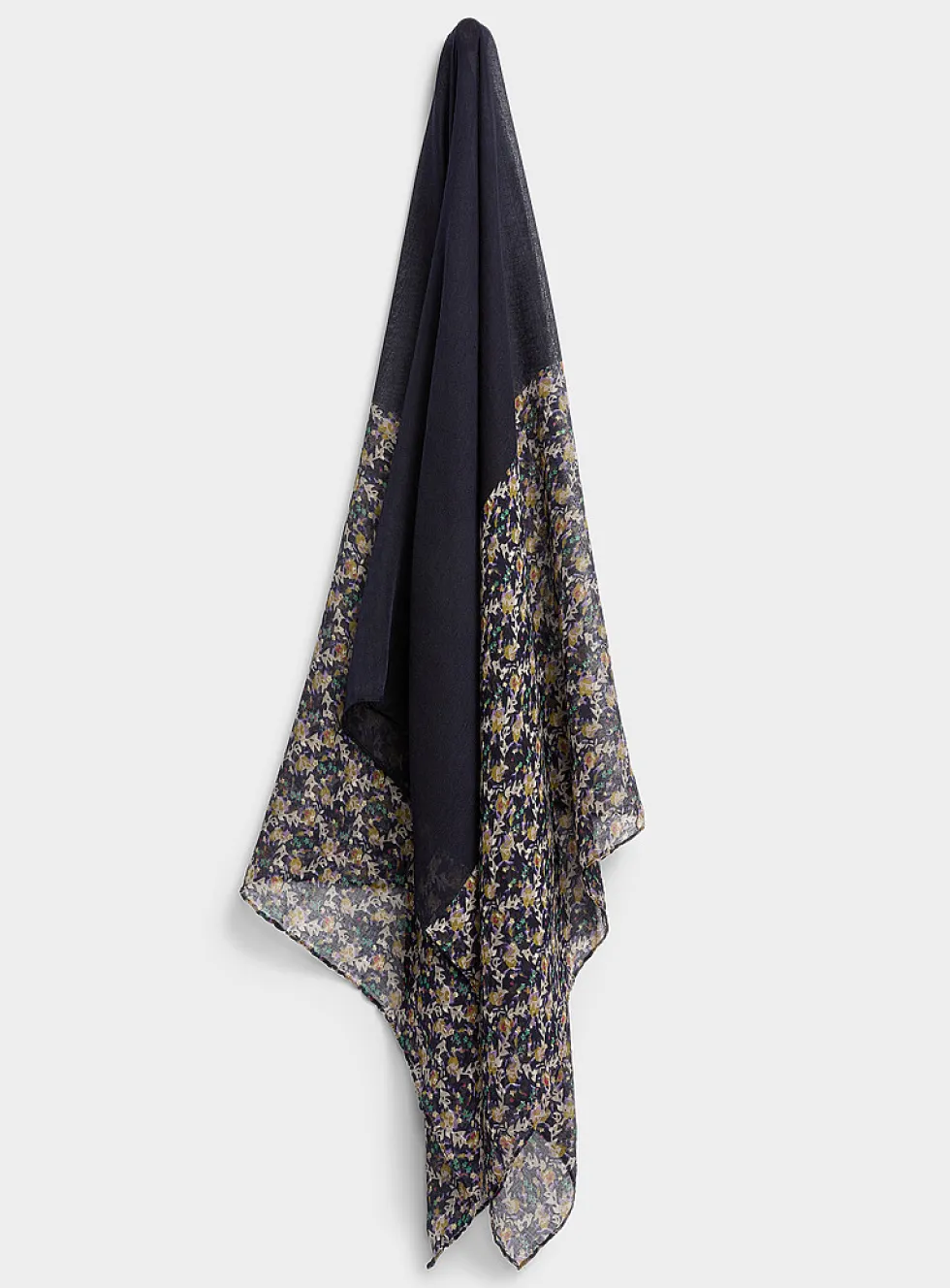 Abstract flower block lightweight scarf