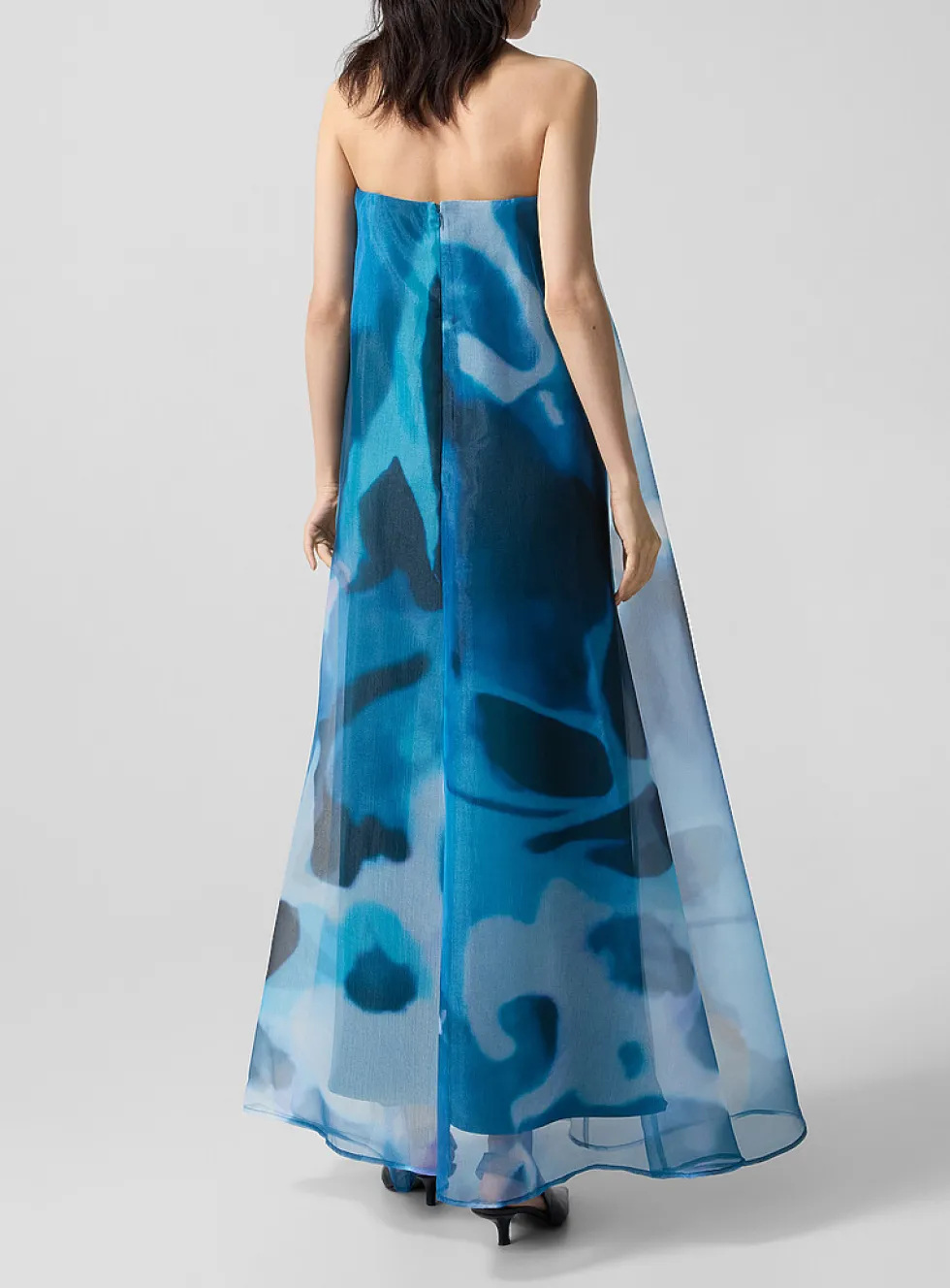 Allyson misty blue bustier maxi dress