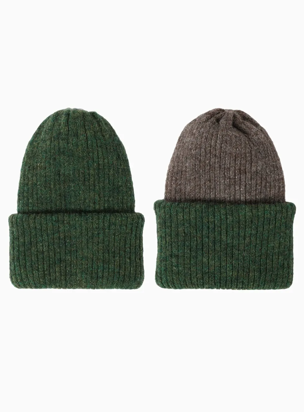 Alpaca wool reversible ribbed tuque
