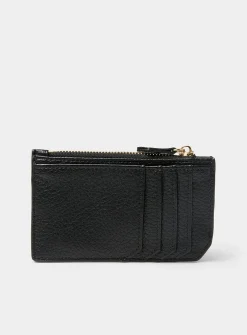 Angular-pocket pebbled card holder