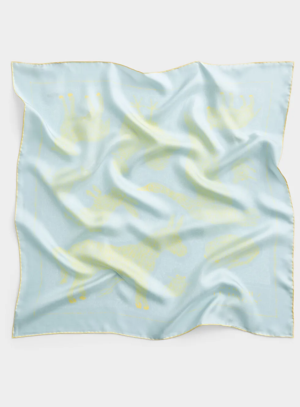 Animal print pure silk scarf