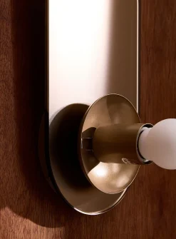 Arch frosted chrome wall sconce