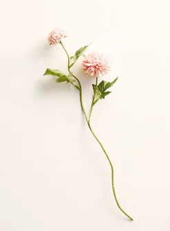Artificial pink dahlia branch