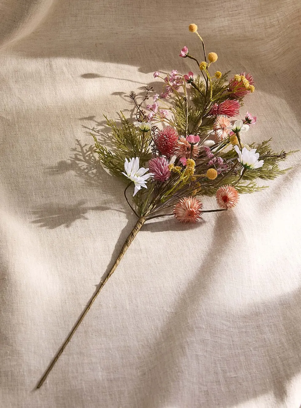 Artificial spring wreath branch