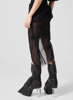 Asymmetrical drape sculptural skirt