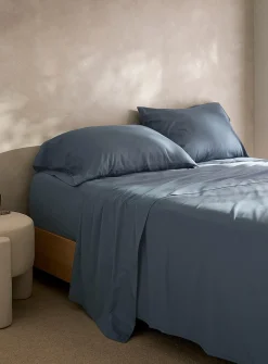 Bamboo rayon and organic cotton sheet set