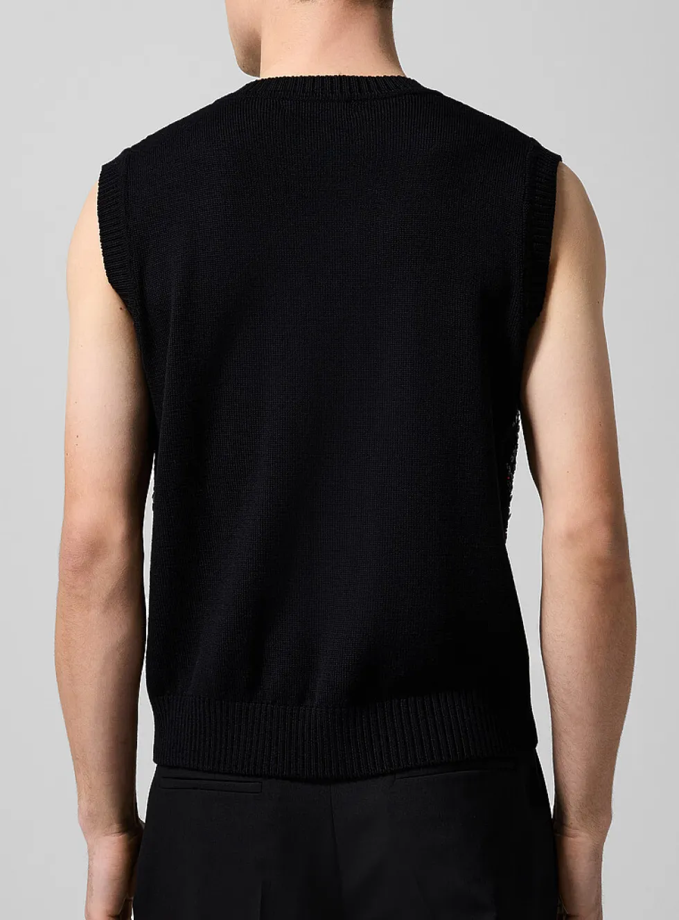 Beaded argyle sweater vest