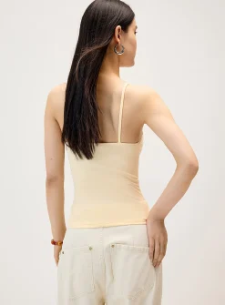 Beaded floral fitted cami