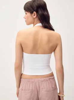 Beaded keyhole halter cami