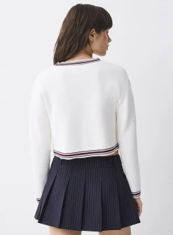 Belt loops pleated dress skirt