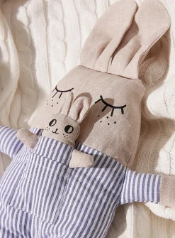 Billie and Mini Billie in striped pyjamas plushes