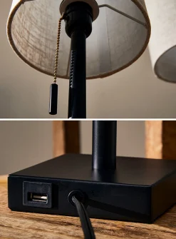 Black base minimalist table lamps