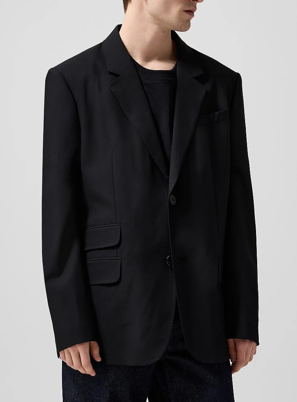 Black pure virgin wool jacket