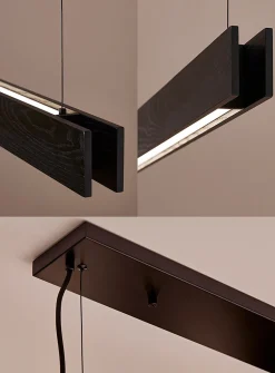 Black structured hanging lamp