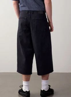 Black wash long jort