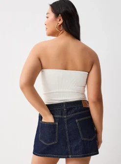 Blue denim skirt