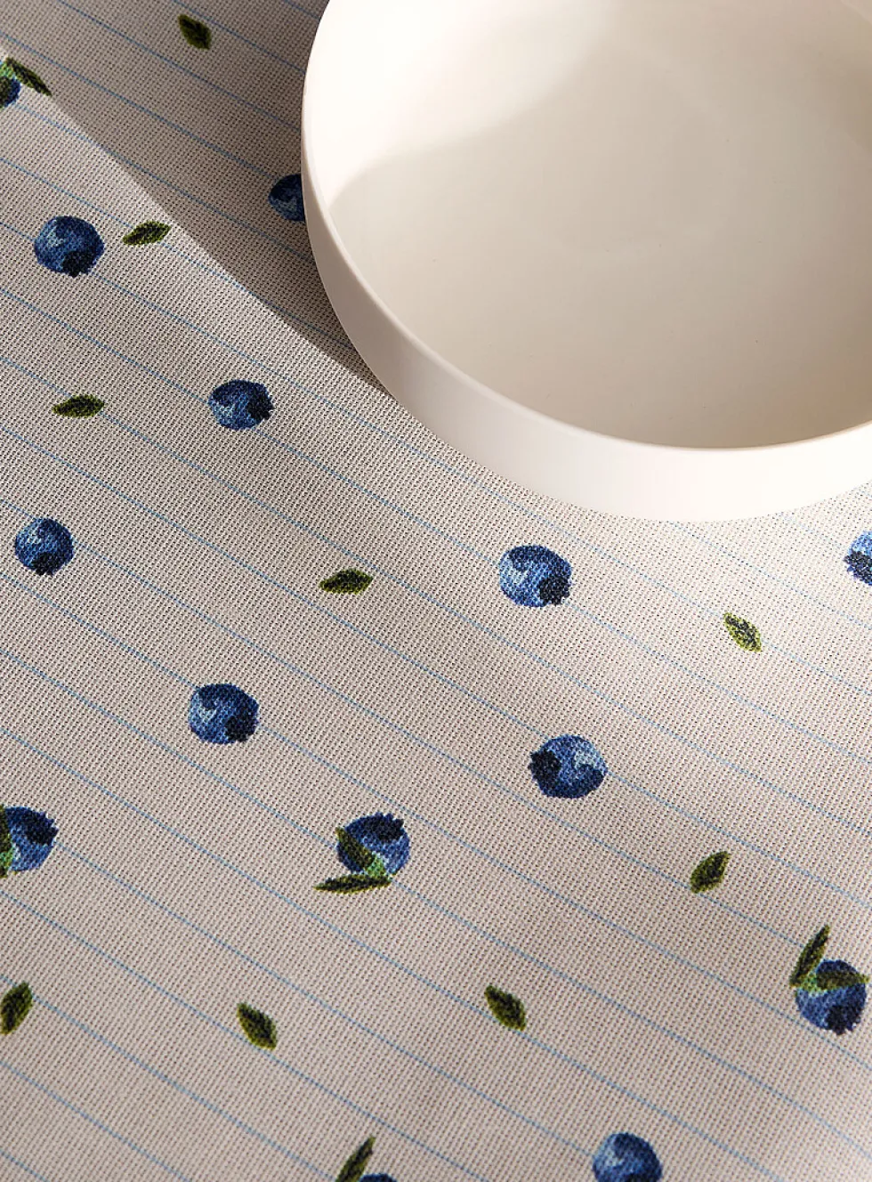 Blueberry season coated tablecloth