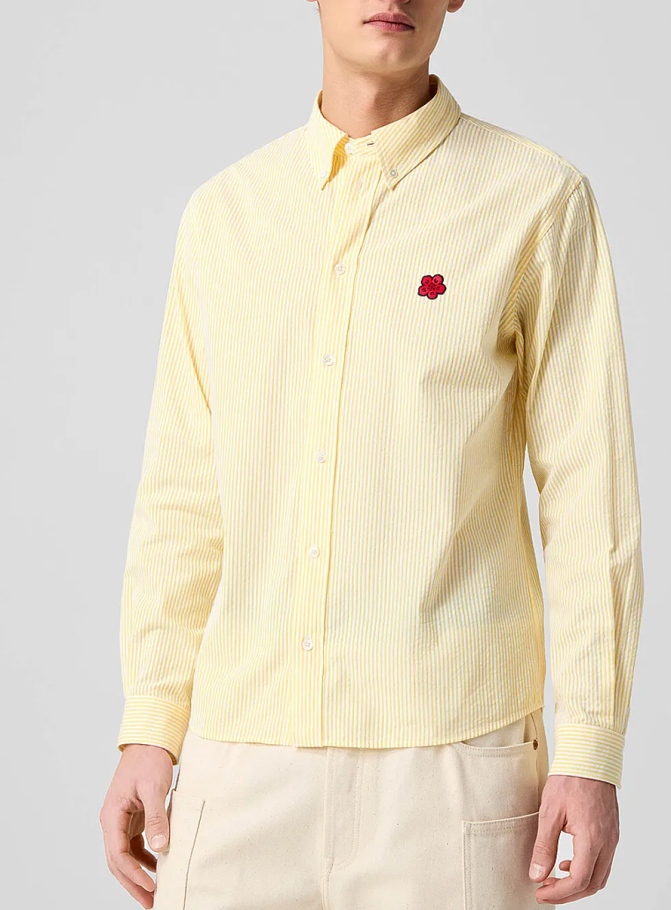Boke Flower striped seersucker shirt