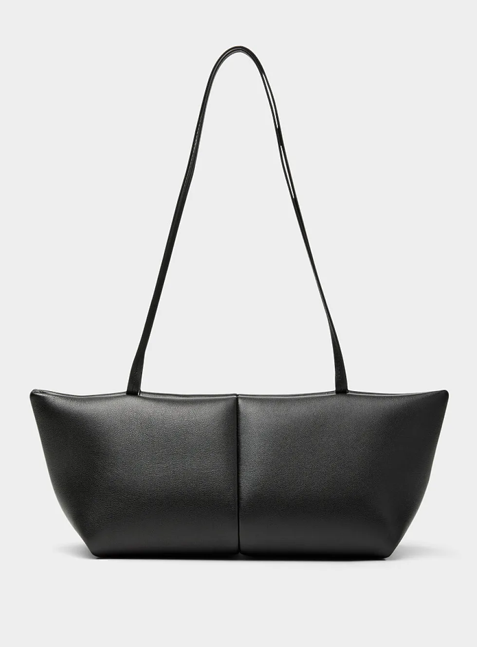 Boulevard elongated leather shoulder bag