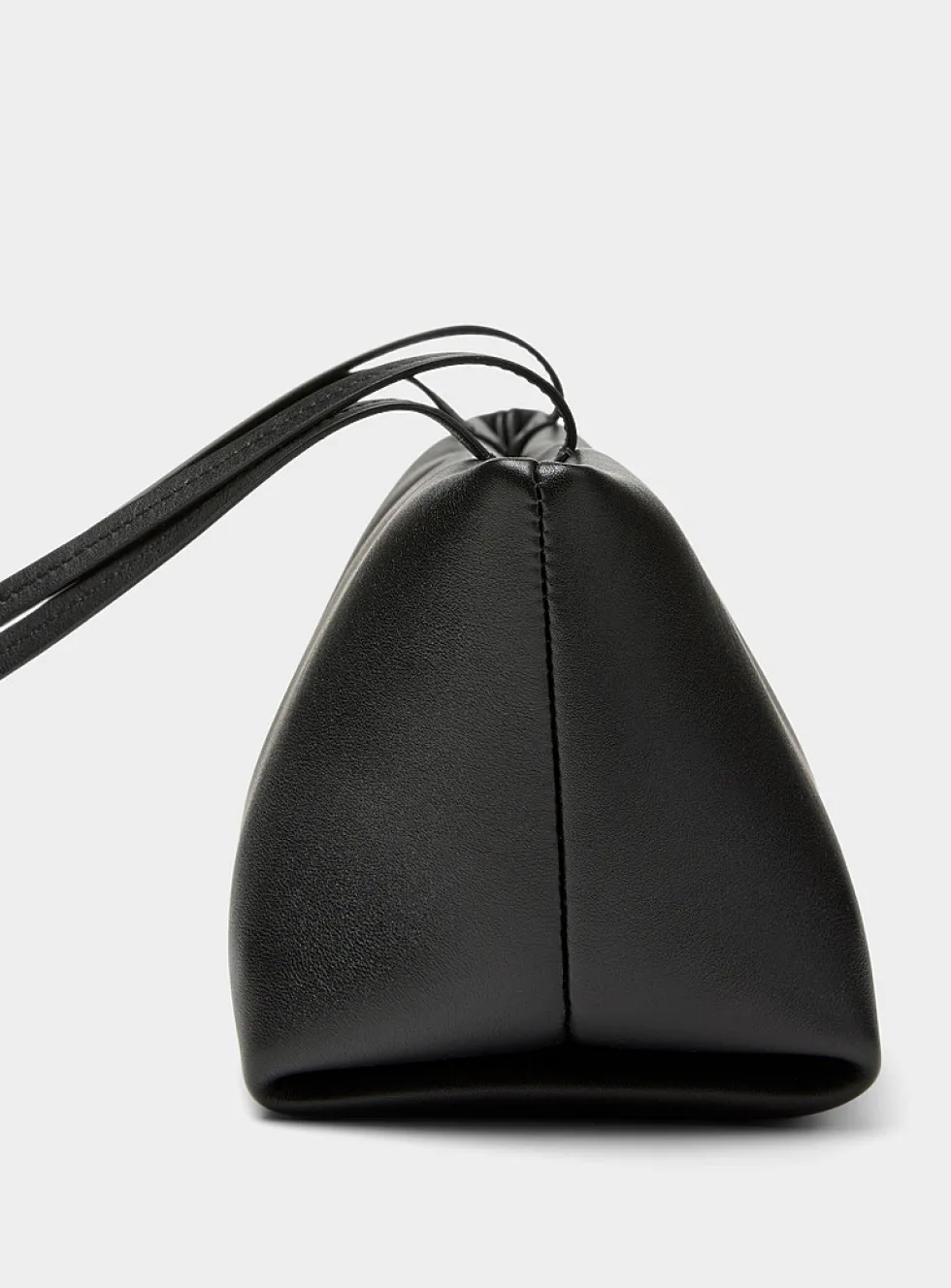 Boulevard elongated leather shoulder bag