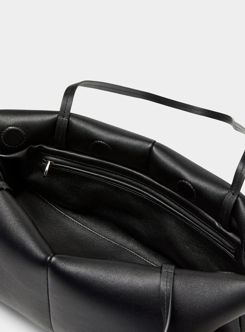 Boulevard elongated leather shoulder bag