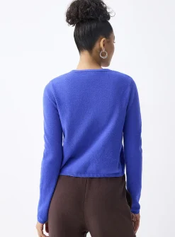 Boxy crew-neck cardigan