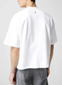 Boxy-fit mock-neck T-shirt