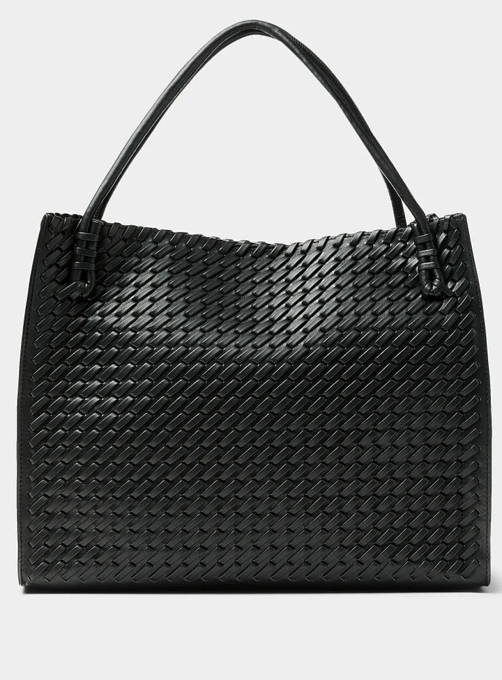 Braided square tote bag