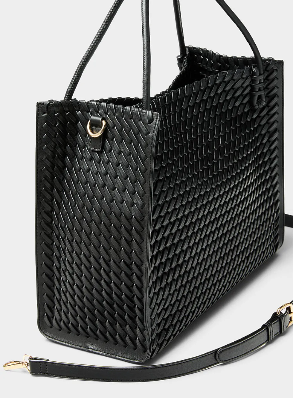 Braided square tote bag