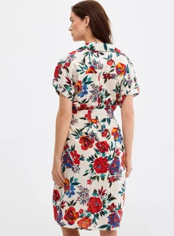 Bright garden voile shirtdress