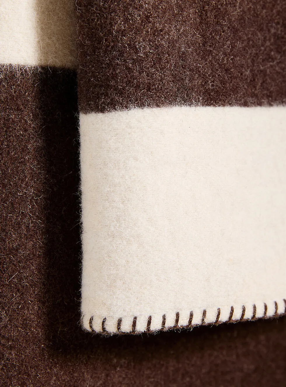 Broad stripes pure wool throw