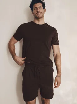 Brushed jersey pyjama short