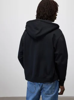 Brushed-interior zip-up hoodie