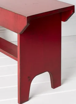 Bucket vintage red bench