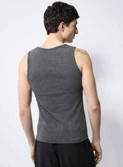 Bustier insert ribbed tank