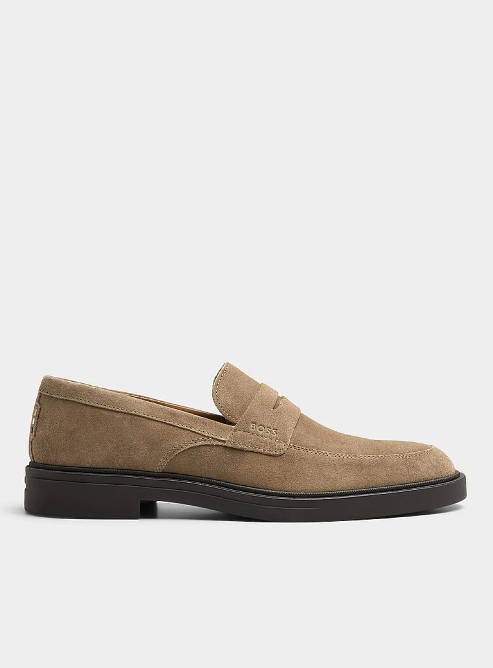 Calev sepia suede penny loafers