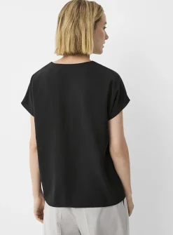 Cap-sleeve flowy blouse
