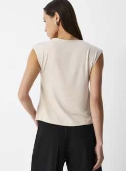 Cap-sleeve ultra-flowy T-shirt