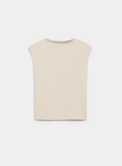 Cap-sleeve ultra-flowy T-shirt