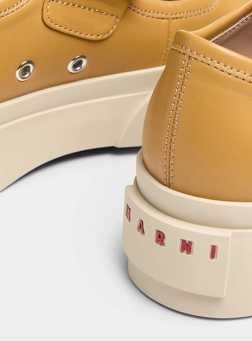 Caramel leather platform Mary Janes