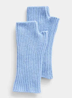 Cashmere and merino fingerless mittens