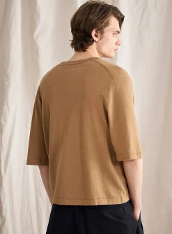 Cashmere-blend short-sleeve cardigan