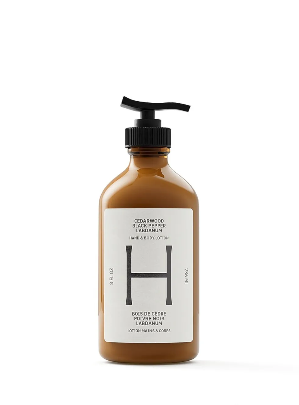 Cedar, black pepper and labdanum hand and body lotion