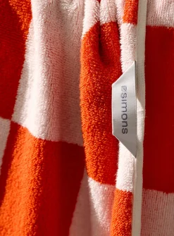 Checkered organic cotton beach towel