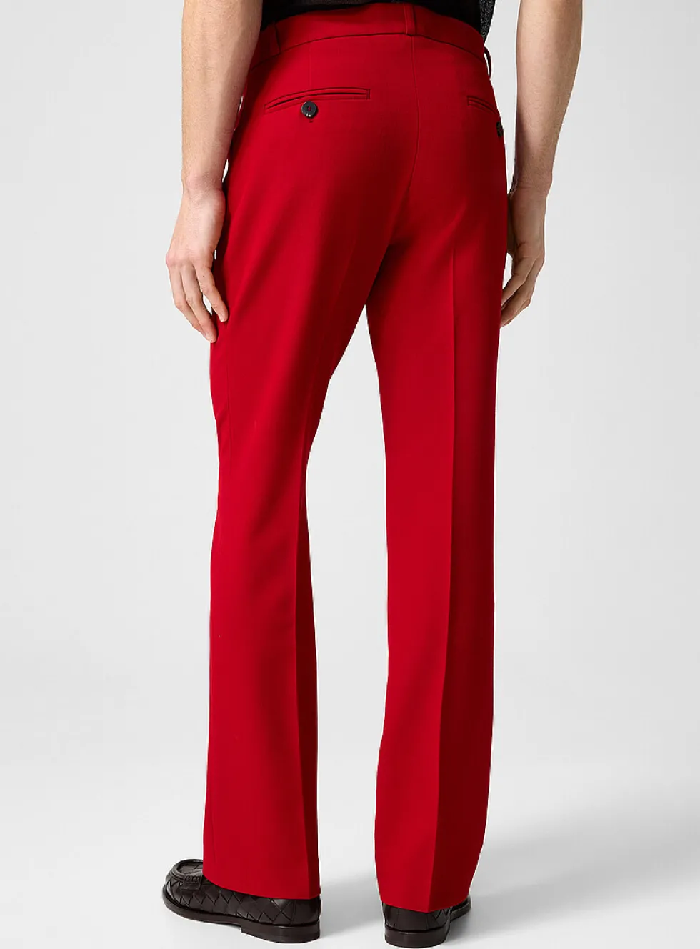 Cherry red flared pant